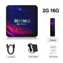 H96 Max V11 박스 안드로이드 11.0 스마트 TV UHD 4K 미디어 플레이어 RK3318 WiFi BT4.0 100M VP9 H.265, 01 2G 16G_02 Eu 플러그