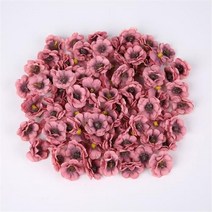 플라워 월 드라이 미니 데이지 장식 꽃 인공 실크 파티 웨딩 홈 벽 바느질 액세서리 개, Dark red flower+30pcs