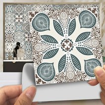 10종 세트 주방 현관 욕실 리폼 방수 데코 타일 스티커 북유럽풍, 006