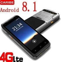 [해외] CARIBE 안드로이드 8.1 스캔 장치 RFID 리더 재고 Logsitic 슈퍼마켓 Pda 바코드 스캐너 5.5 인치 화면, 1D NFC 다른
