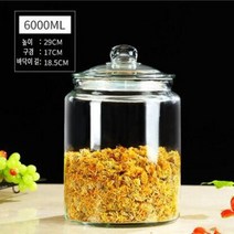 JINGHENG 밀폐용 대용량 수제청 쌀 유리병, 6000ML