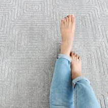 [얀카페트] 리디아 연그레이 벨기에산 모던 디자인 러그 카페트 41009-2121 (240x340cm)