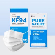 퓨어네이처 [퓨어네이처]국산 덴탈형 KF94 마스크 30매입 대형 흰색 개별포장, 화이트/L, 1개, free