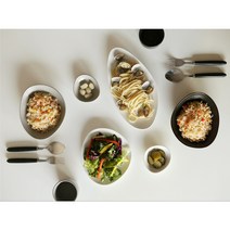 6인 그릇 세트 조약돌 42p (조약돌컵 증정이벤트) 도자기 신혼부부그릇 집들이선물, 03.그레이