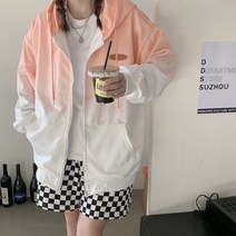 실속 실가 점변 외투 여성 루즈한 가디건 맨투맨 가을 거리 후드 야구복 ins 습기