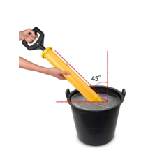 사춤기 틈새미장 외벽수리보수 창문 몰탈 줄눈 주입기, 플라스틱 둥근 머리 코킹 건+옵션1