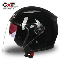 GXT 더블 렌즈 사계절 헬멧 아라이램5 오픈페이스 AGV 덱스톤 SOL 할리 비틀 쇼에이 보난자, L, 라이트 블루