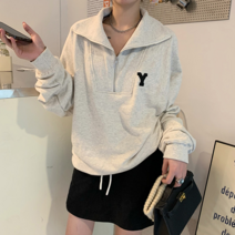 (무배당일발송) Y패치 반집업 풀오버 (2C)
