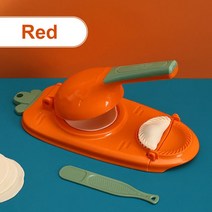 만두기계 2In1 만두 제조기 미끄럼 방지 인체 공학적 핸들 오목한 디자인 스플래시 BPA 무료 노동 절약 플, 빨간색, 빨간색