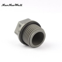 PVC 부속 파이프 수나사 플러그, 12, 회색, 1개