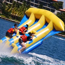 바나나 보트 수상 레저 풍선 부동 물 스포츠 서핑 장비 공원 게임 재생, 3tubes for 9 people