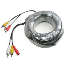[RA㏓] Coms CCTV 케이블 30m - 2RCA + DC 5.5 전원 검정색 감시카메라 CCTV악세사리 CCTV부품 CCVT CCTV용품 보안TV ▷_§Ea, 《본상품》