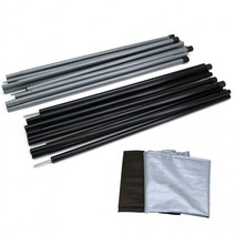 추가폴대4개 타프 캠핑 폴대, 추가폴대4p(그레이)