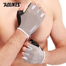 홈짐 AOLIKES 미끄럼 방지 통기성 체육관 장갑 바디 빌딩 훈련 스포츠 덤벨 피트니스 운동 웨이트 리프팅 장갑 1 쌍, S, 03 Grey