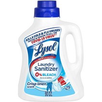 Lysol Laundry Sanitizer Crisp Linen 라이솔 세탁 새니타이저 크리스피 린넨 90oz(2.6L), 2.6L, 1개