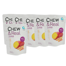 댕Ol몰 청정one 츄앤릴 고구마츄 100프로 간식 대용 리얼고구마 60g, 6개