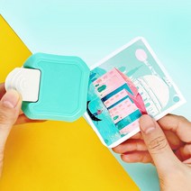 종이모서리 컷팅기 코너라운더 모서리 커터기 펀칭기 로드메일, 모서리커팅기(화이트)