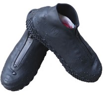 실리콘 운동화 신발 방수 커버 레인 슈즈 슈커버 덧신 미끄럼방지 비올때 비덧신, 블랙