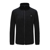 발열 남자 USB 온수 양 털 자 켓 겨울 난방 패딩 스마트 서 모스 탯 순수 컬러 의류, 03 Black Jacket_06 4XL