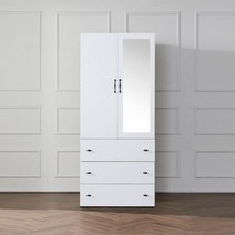 아이방 드레스룸 옷방 3단서랍장 장롱 중학생 원룸이불장 한실 자취방 옷장, 그레이