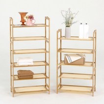 4단 5단 6단 DIY 라탄 원목 선반 틈새 선반 사이드 오픈 수납장 침대 소파 받침대 원룸 침실 인테리어 DIY 조립, 소형(50cm)