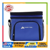 탈착식 하드 라이너가 있는 새로운 12캔 캠핑 소프트 사이드 쿨러 파란색 무료