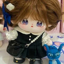 코튼 인형 여자 아이 20 cm노속성 노바디 봉제 드레스업 기프트, 누드 베이비 + 헤어 스타일 + 여성스러운 드레스, 20cm에는 골격이 있습니다