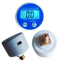 에이스토어40mm 디지털 배터리 압력 게이지 0 ~ 450psi/0 ~ 30atm, 01 WHITE