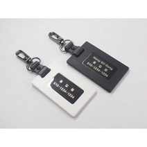 골프네임택 세인네임텍 이름과 전화번호 등 레이져 각인, 소형 흰색, 카메라1로고, D링+선물용 케이스 추가