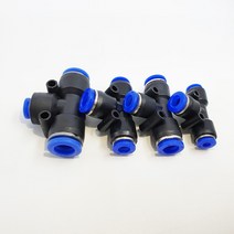 PTG8-6 8mm-6mm 3구 변환피팅 이경 카플러 원터치피팅 10미리 8미리 유공압 퀵 커넥터 에어 호스, 단품