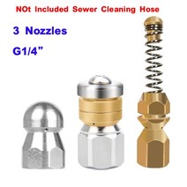 배관청소 하수구 고압세척 하수도 및 하수 청소 노즐 고압 호스 워터 제트 Karcher K2 K3 K4 K5 K6 K7 클리너 와셔 파이프 코드 자동차 물 연장 압력 용, [06] 3 nozzles, 06 3 nozzles