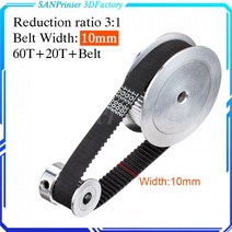 타이밍 벨트 풀리 타임 GT2 타이밍 벨트 풀리 60 개 톱니 20 개 5mm/8mm 감소 3:1/1:3 벨트 폭 6mm 10mm 3D, 20T5 - 60T8_폭 800mm-10mm