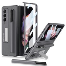 갤럭시 z 폴더 4 자기 힌지 funda for samsung galaxy z fold 3 케이스 브래킷 스탠드 hard case for fold 3