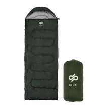 디프 초경량 침낭 + 수납가방 세트, 카키, 1세트