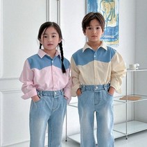 포크칩스 클라우드배색셔츠(모델컷)