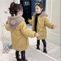 2022 가을 겨울 아동복 후드 캐릭터 패딩 중 롱 서양식 패딩