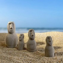 모아이석상 조각상 장식 선물 모아이 석상 이스터섬 조형물 3종, C 모아이석상 조각상 피규어