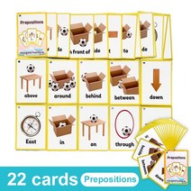 영어 카드 파닉스 단어 학습 카드 영어낱말 플래시 카드, Prepositions 22cards