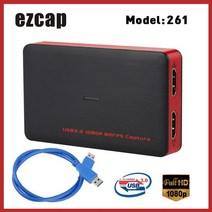 [해외]Ezcap USB 3.0 HD 비디오 게임 캡처 1080P 비디오 변환기 라이브 Sreaming 플러그 앤 플레이 XBOX One PS4 Windows 용 HD 입력, 주황색
