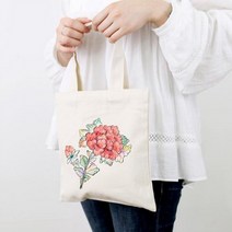 미리사몰B DIY 민화 에코백 만들기 세트 천 가방 무지 도안 친환경 재료 미술 그리기 색칠 꾸미기 자랑 어린이 초등 학교 돌봄 방과후 수업 준비물, 미니 에코백:곰, 1개