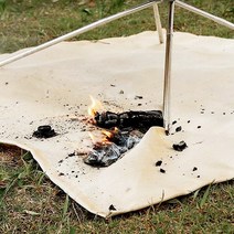 캠핑 방염 화재 난연 불티방지 커버 방염포 매트 100x100cm, 골드