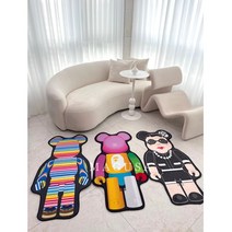 마구사 고퀄리티 베어브릭곰 러그 발매트 카페트 현관발매트 씽크대발매트 인테리어소품매트, 코코베어