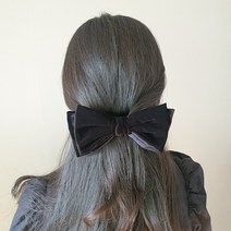 벨벳 리본핀 (당일/무배) 블랙 밸벳리본 자동핀 7종 왕리본핀 하객룩 연말모임 여돌 제니 장원영