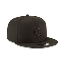 뉴에라 정품 시카고 컵스 9FIFTY 스냅백 블랙 온 블랙 - OSFM