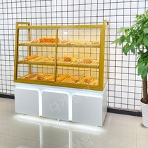 제과점 화이트 카페 쇼케이스 베이커리 냉장 업소용 인테리어 호텔 빵 케익 유리 진열대 쿠키, 길이150x너비55x높이160cm3단