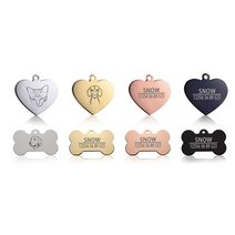 반려 인식표 이름표, 하트모양 블루