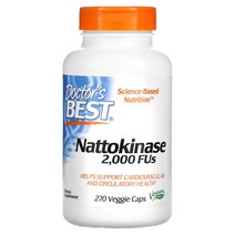 Doctors Best 소화 장 건강 관리 나토키나제 Nattokinase 2000FU 270정 1팩