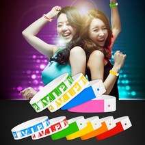 방수 손목 종이팔찌 박람회 입장권 콘서트 파티 티켓, 레드