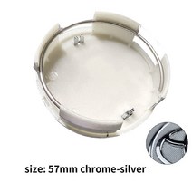 4pcs 직경 57mm 62mm 블랙 실버 자동차 휠 센터 허브 캡 로고 배지 엠블럼 도요타 림 캡 커버 스티커 액세서리, 57mm 크롬 실버