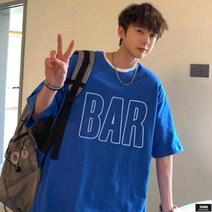 가바바 남성 빅사이즈 반팔티 BAR봐 이것좀 봐바 반팔 티셔츠 5XL 까지 G69634